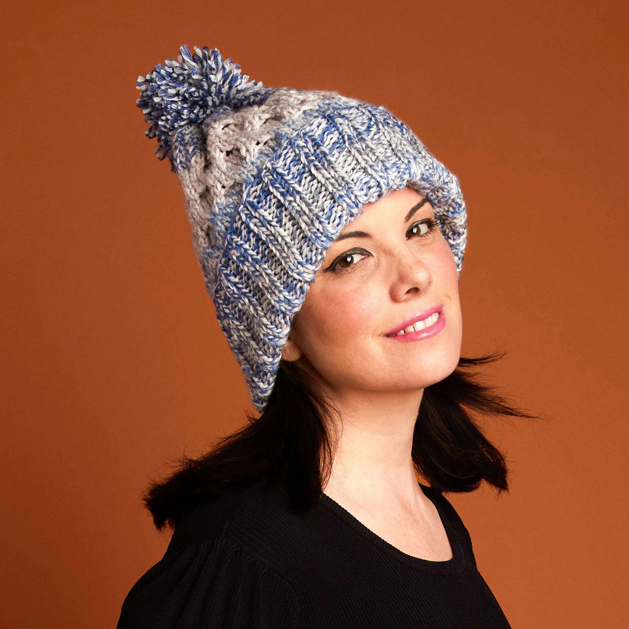 Caron Honeycomb Knit Hat