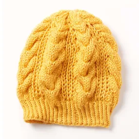 Caron Knit Shaker Cable Hat