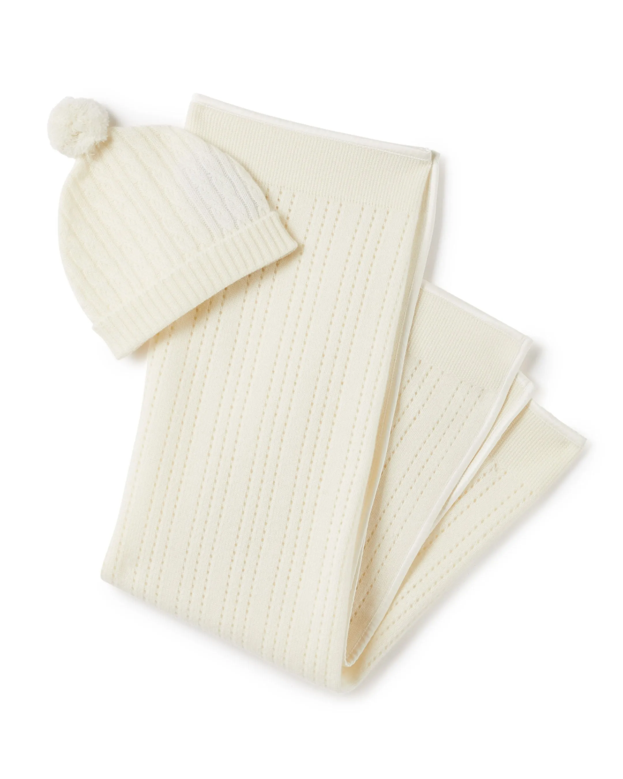 Cashmere Cable Hat New Ivory White