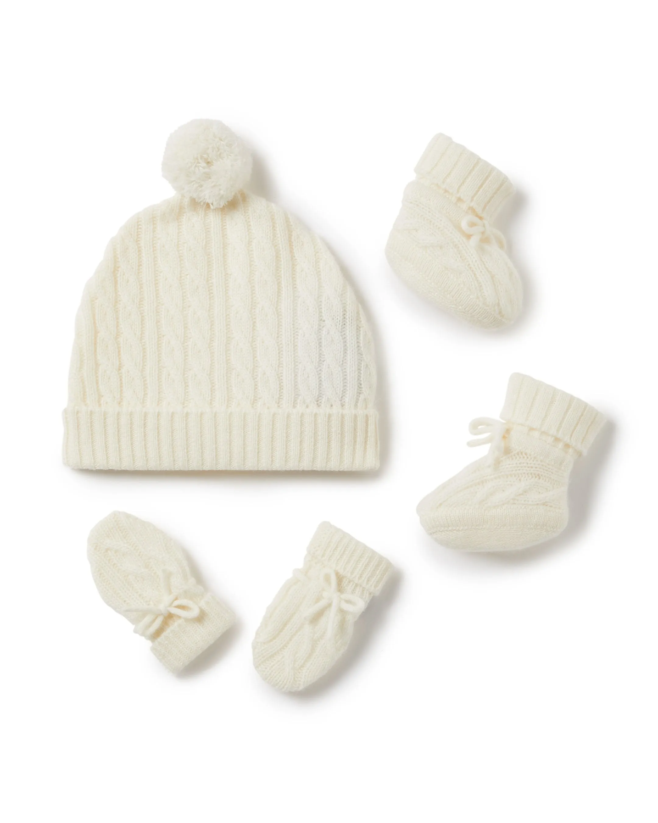 Cashmere Cable Hat New Ivory White