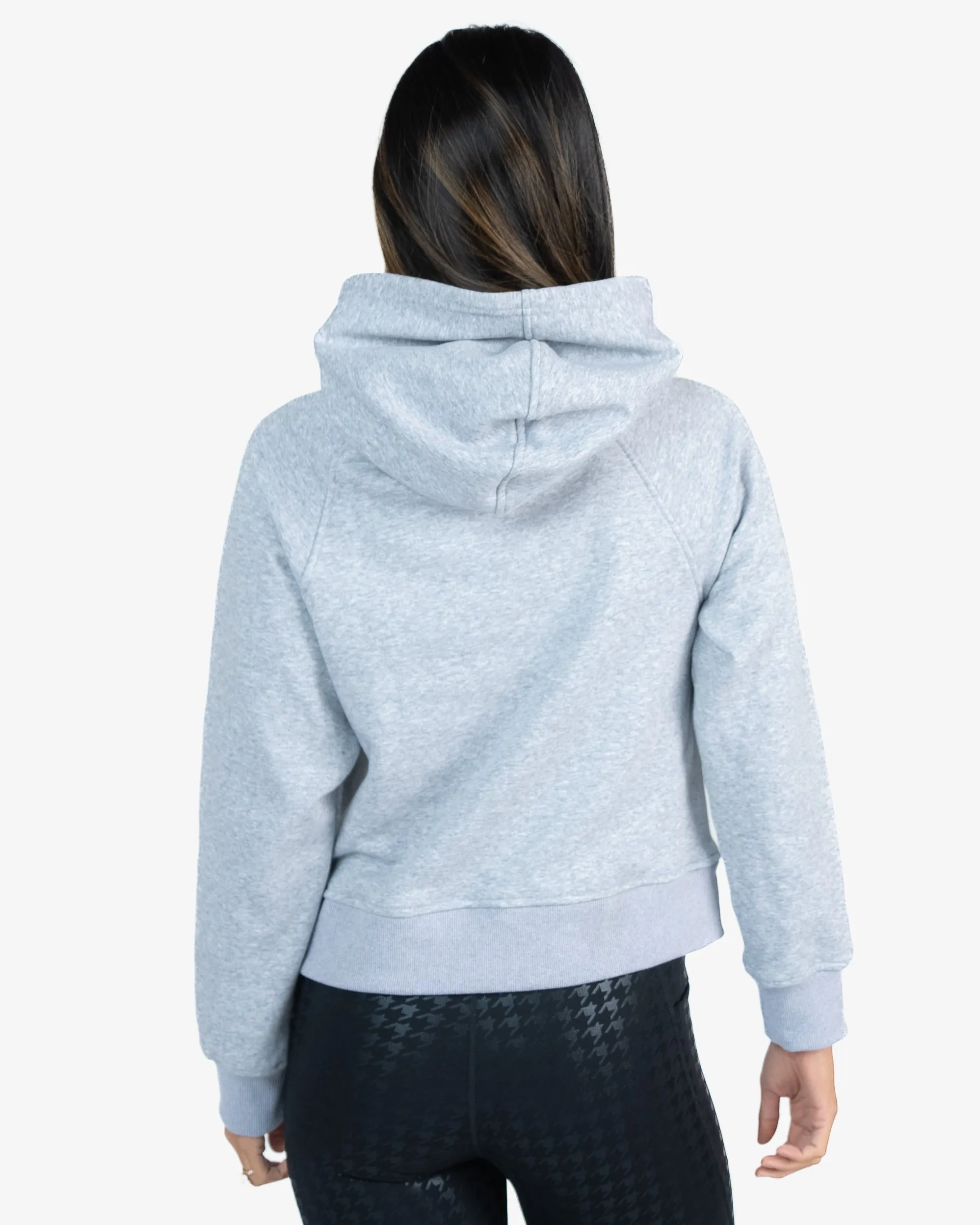 Classic Half Zip Up Hoodie - Heathered Gray