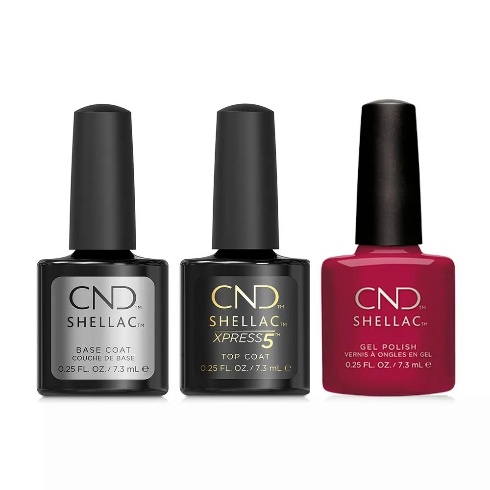 CND - Shellac Xpress5 Combo - Base, Top & Tinted Love (0.25 oz)