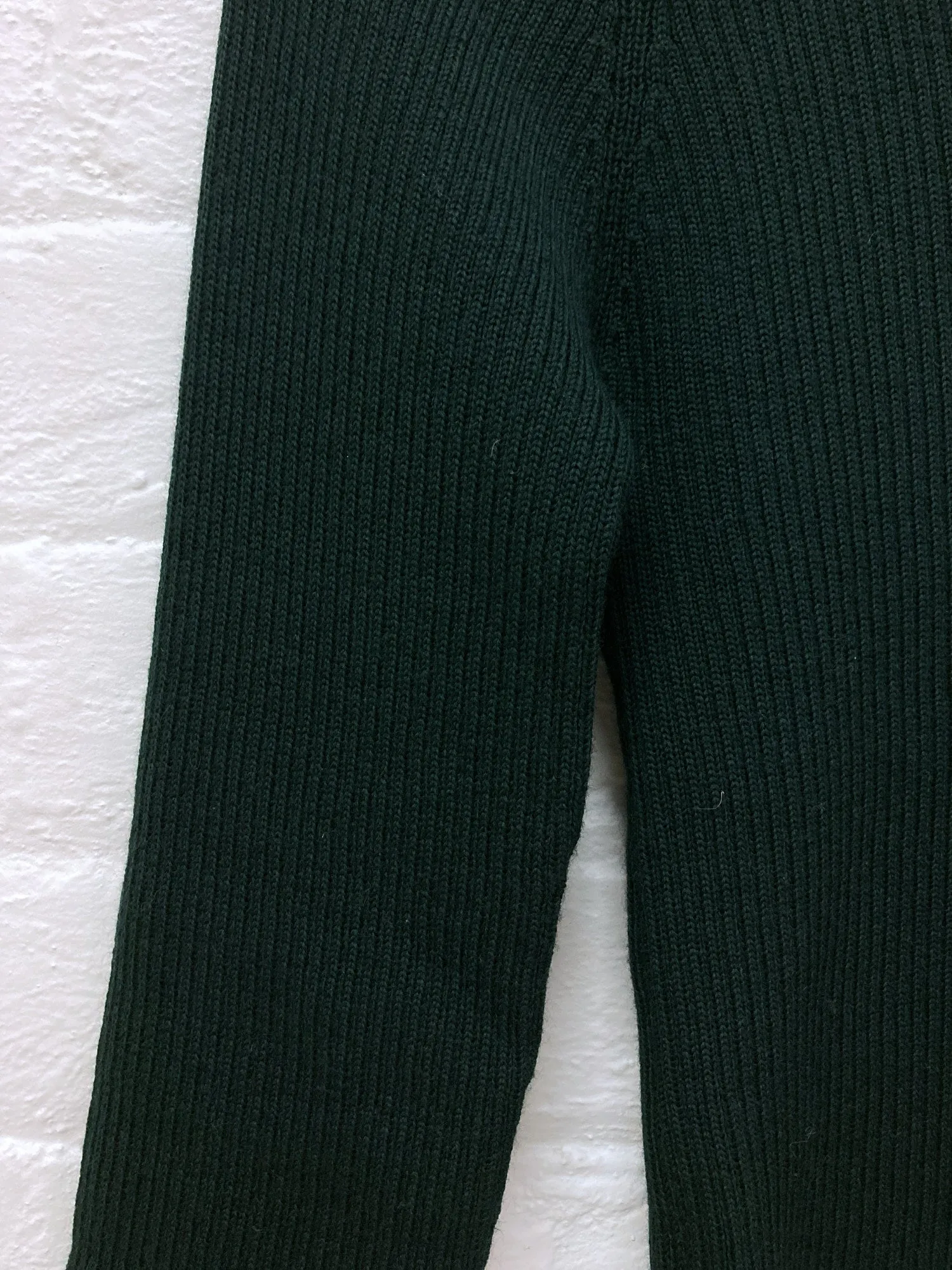 Comme des Garcons 1996 bottle green wool rib knit jumper - M S