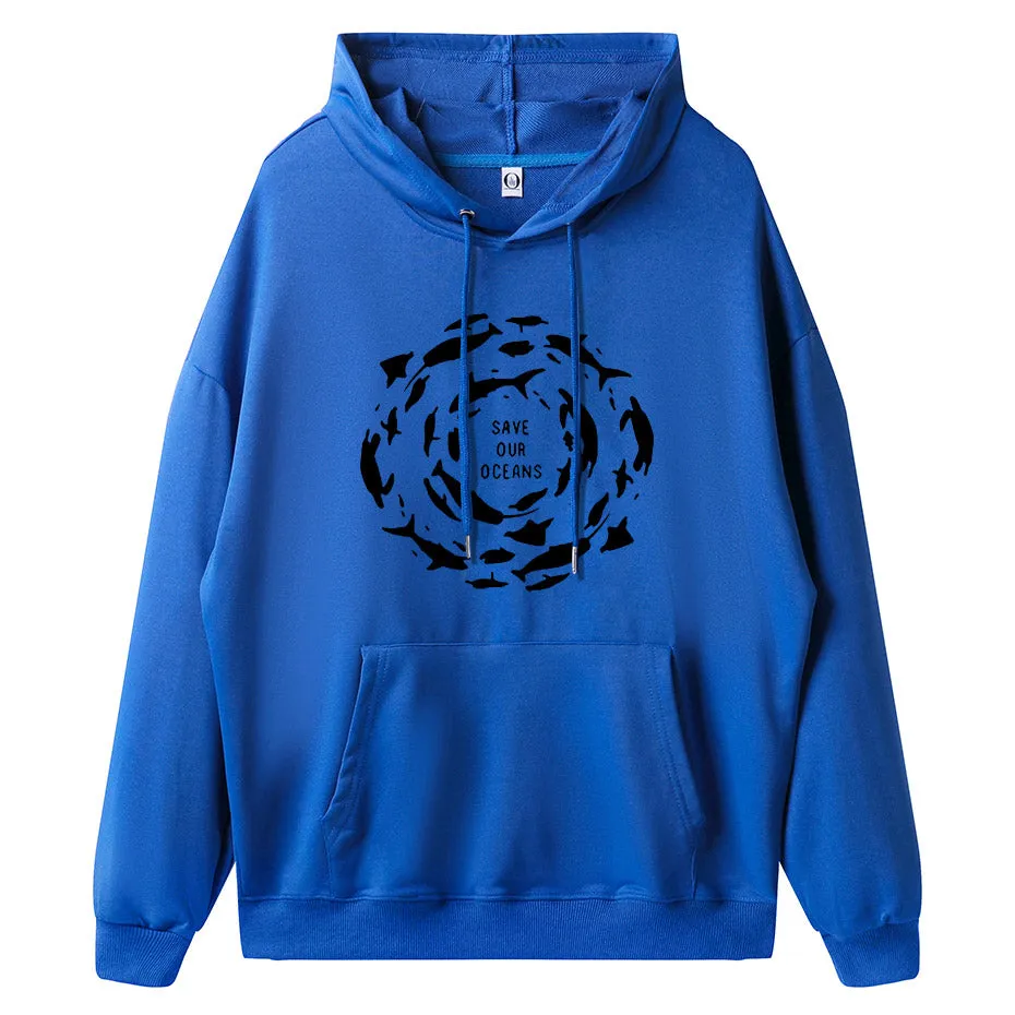 Cotton Scuba diving Hoodie Unisex | Save the Oceans