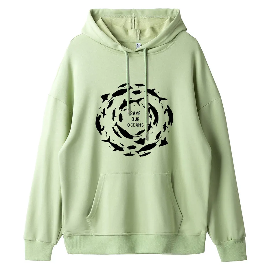 Cotton Scuba diving Hoodie Unisex | Save the Oceans