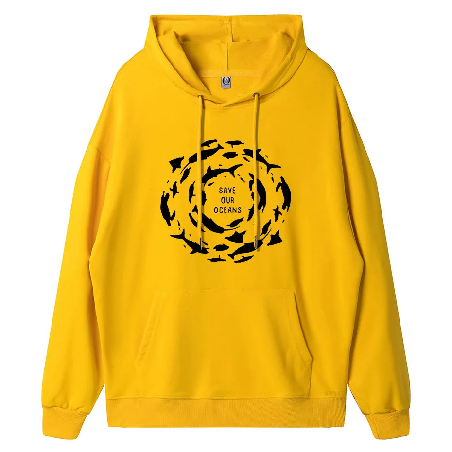 Cotton Scuba diving Hoodie Unisex | Save the Oceans