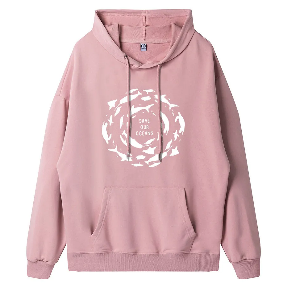 Cotton Scuba diving Hoodie Unisex | Save the Oceans