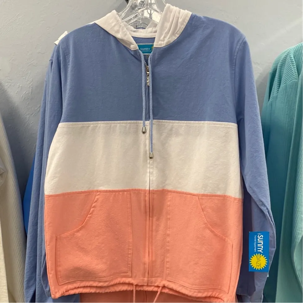 Cotton Zip Up Jacket - Multi-Color