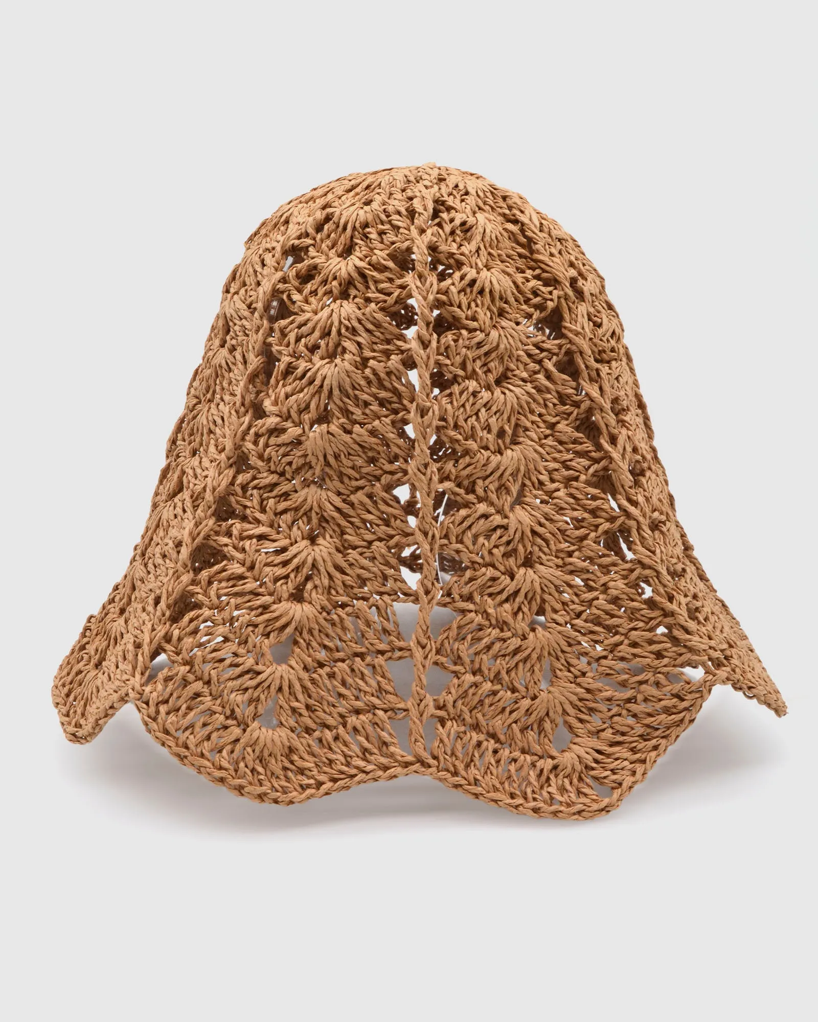 DAISY Crochet Bucket Hat (tan)