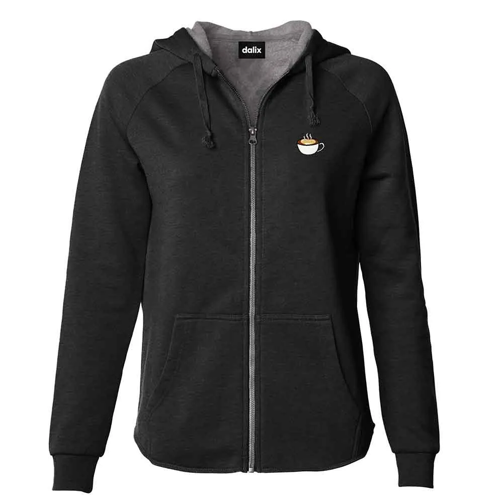 Dalix Cappuccino Washed Zip Hoodie