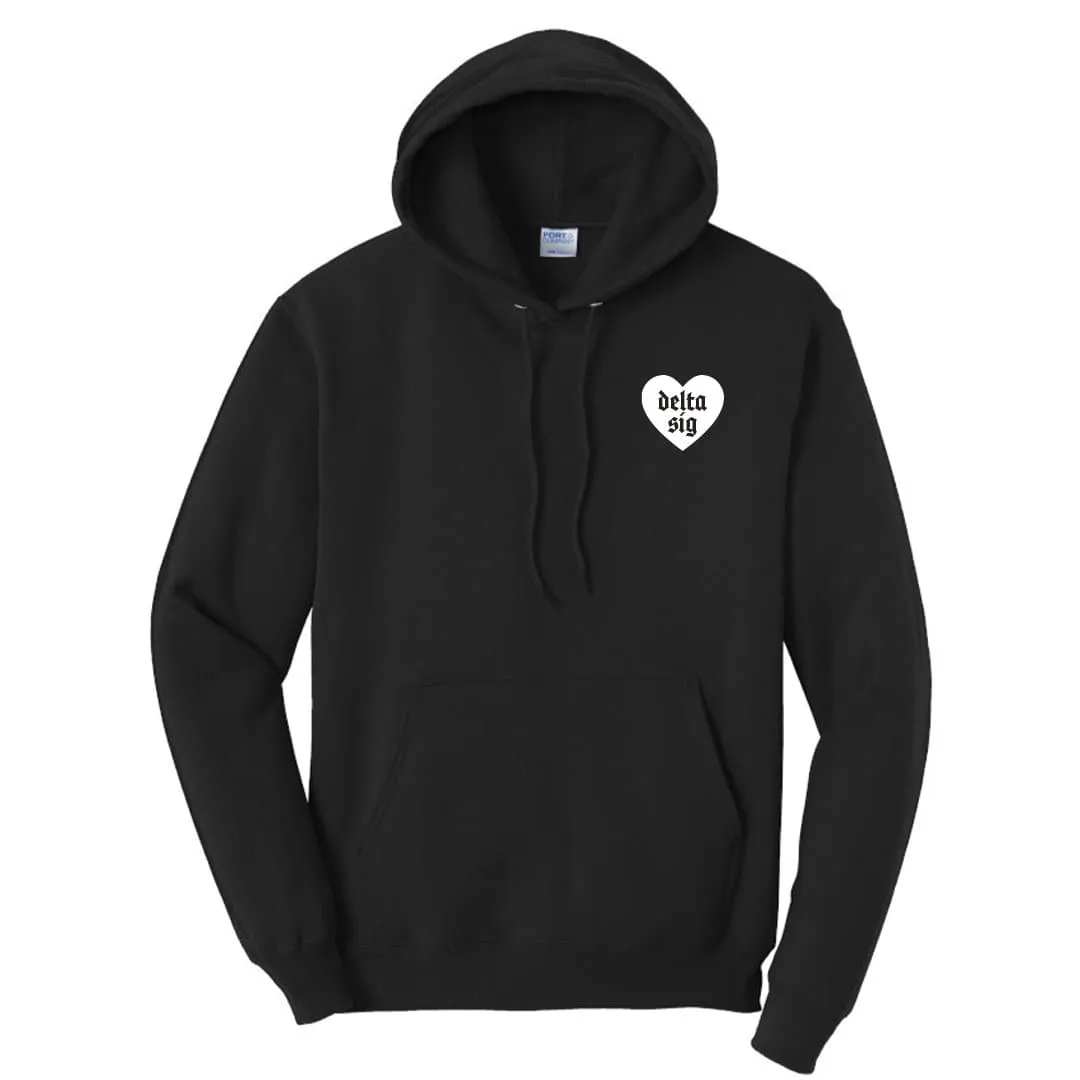 Delta Sig Old School Sweetheart Hoodie