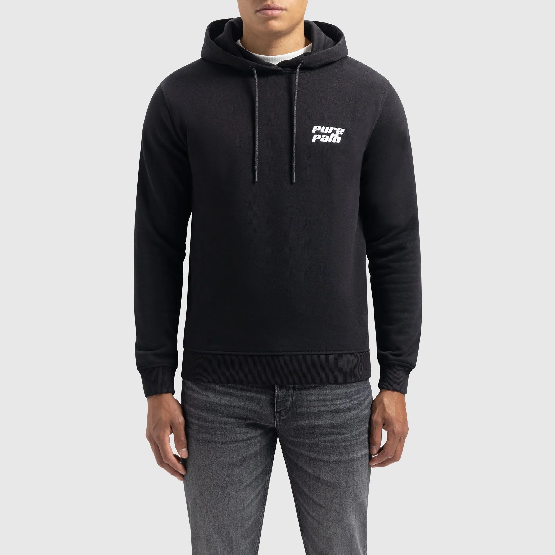 Dimensional Script Hoodie | Black