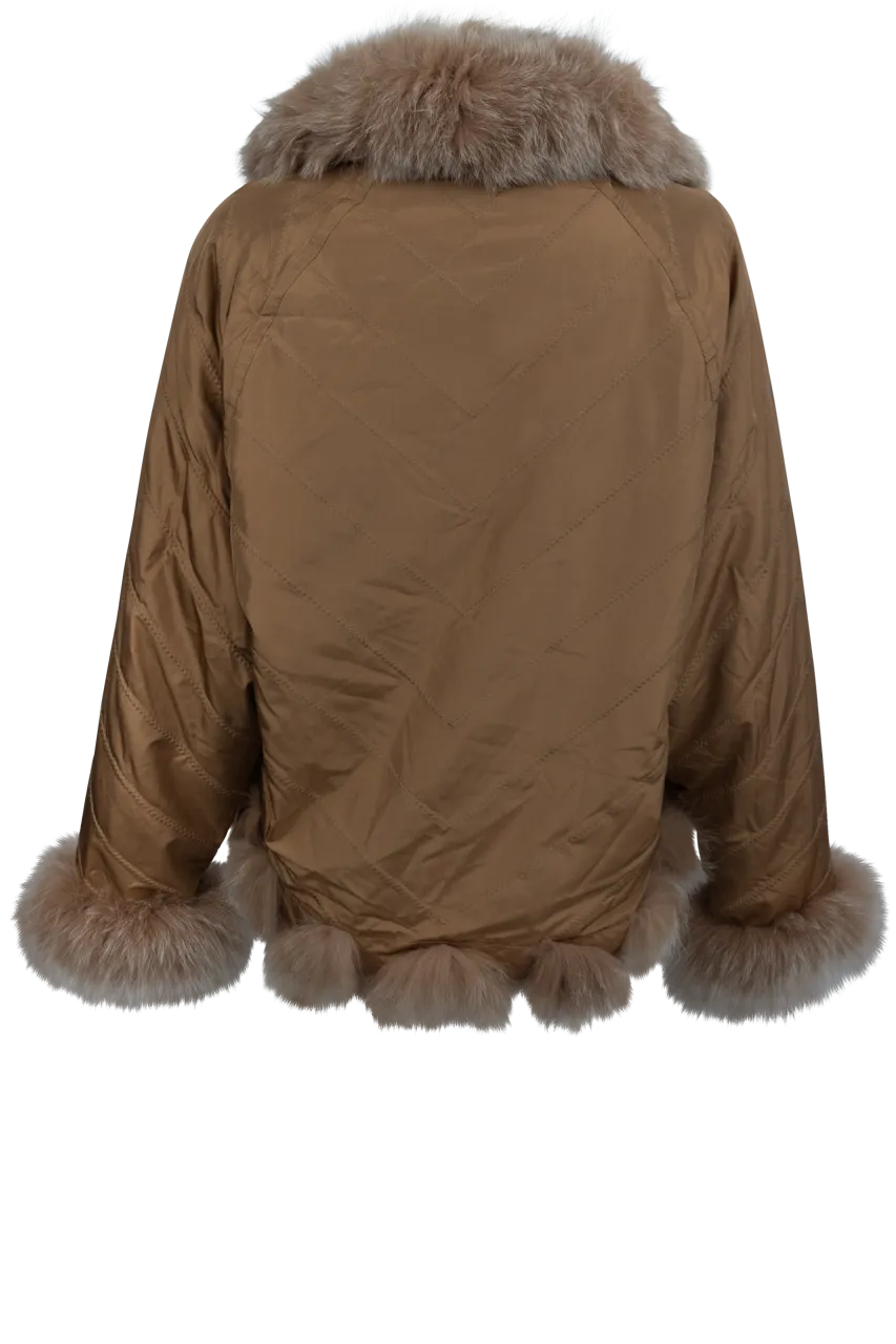 Diomi Silk Fox Bomber Jacket