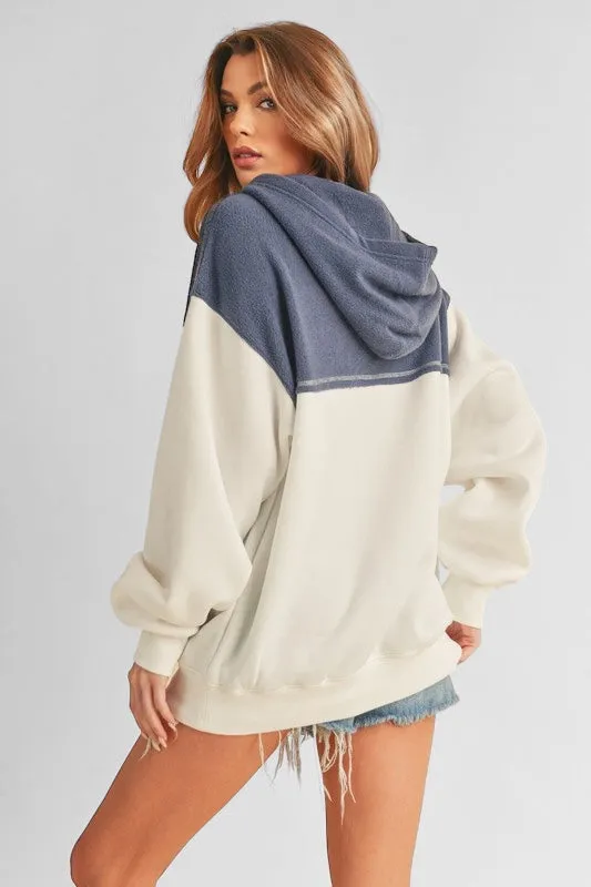 Dropped Shoulder Kangaroo Pocket Hoodie