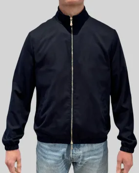 ELEVENTY Silk Bomber Navy