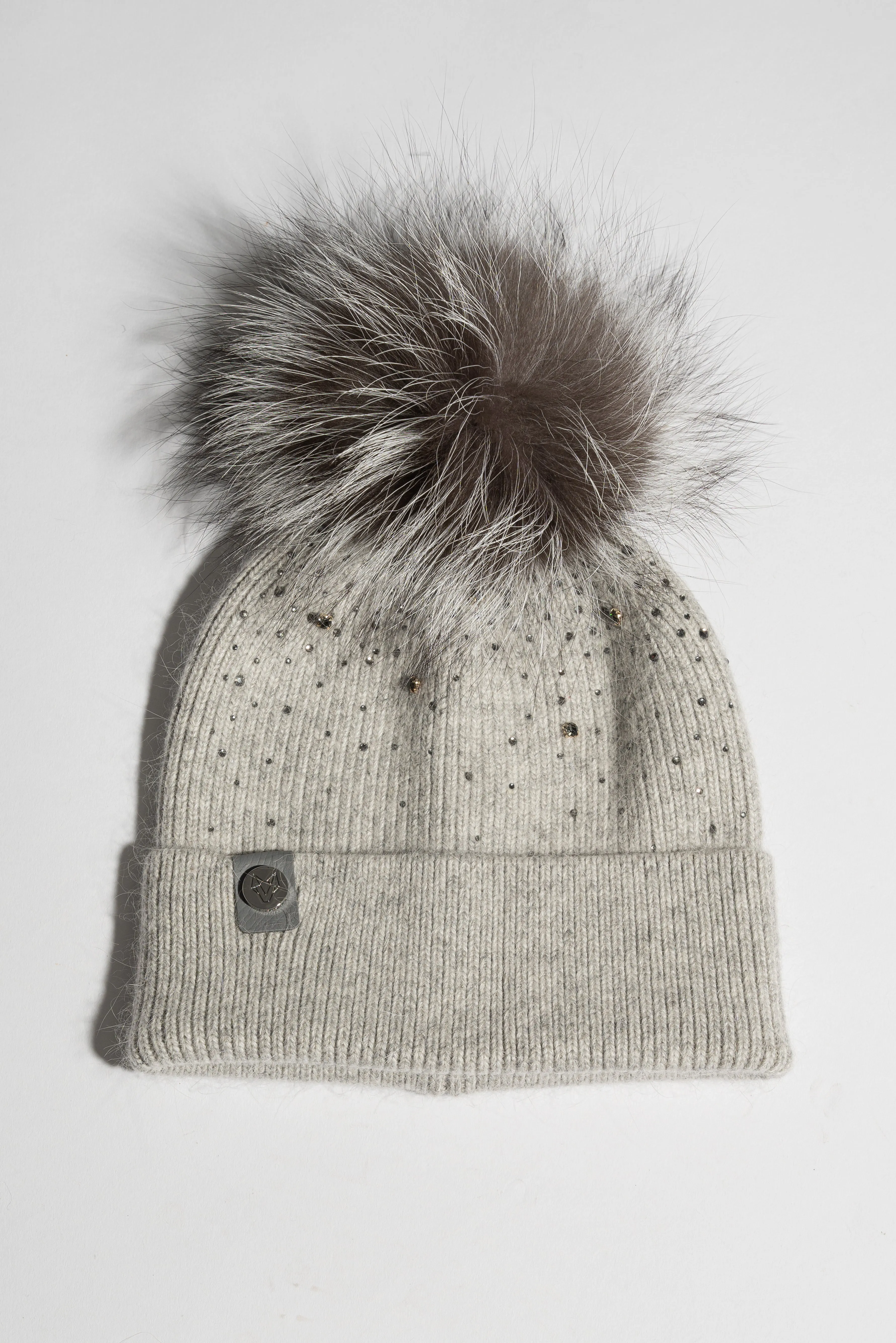 Elvie Pom Pom Hat - Grey