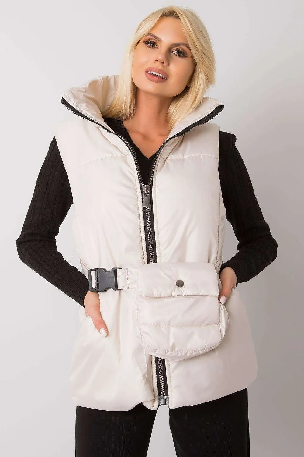 Ex Moda Puffer Vest With Fanny Pack