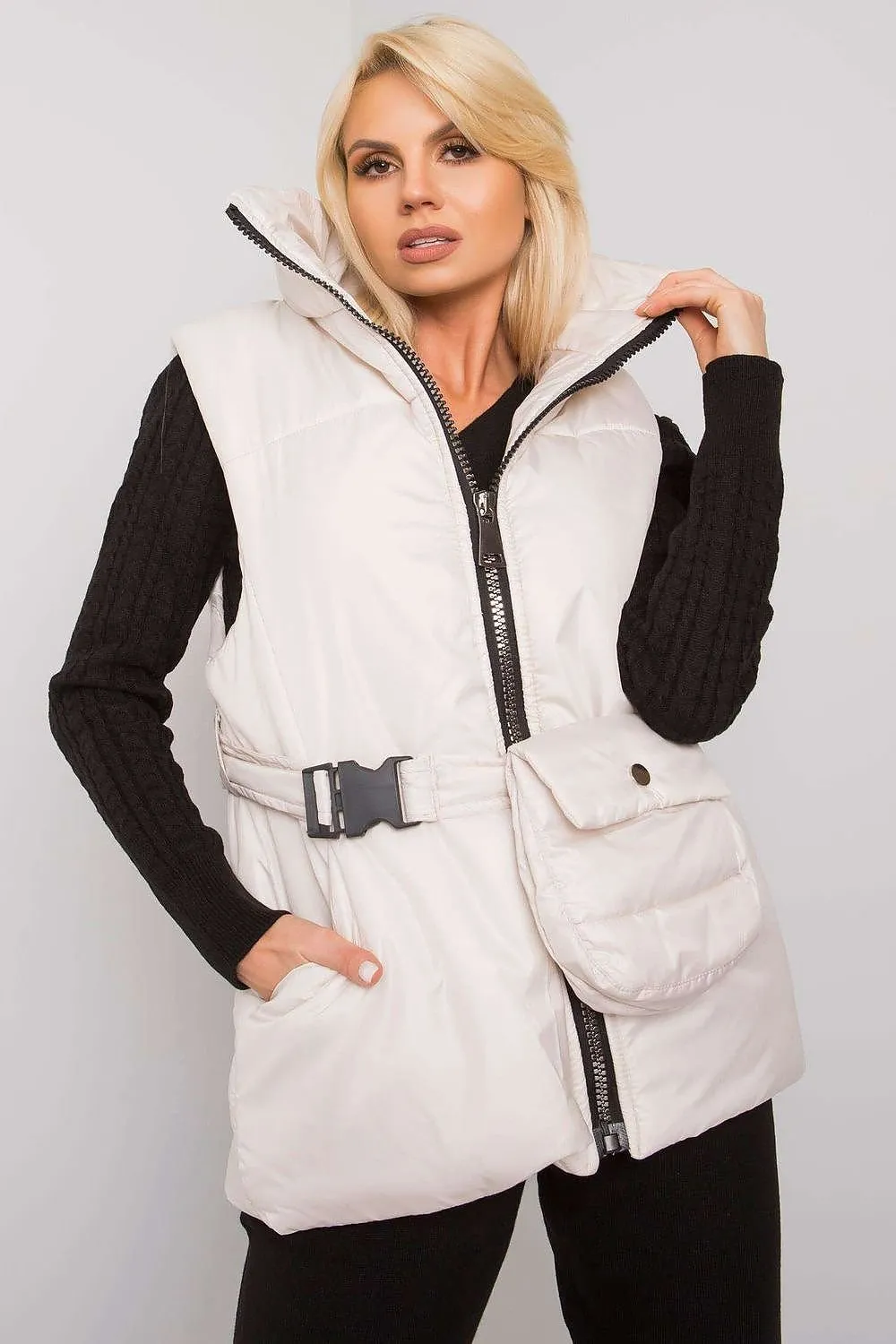 Ex Moda Puffer Vest With Fanny Pack