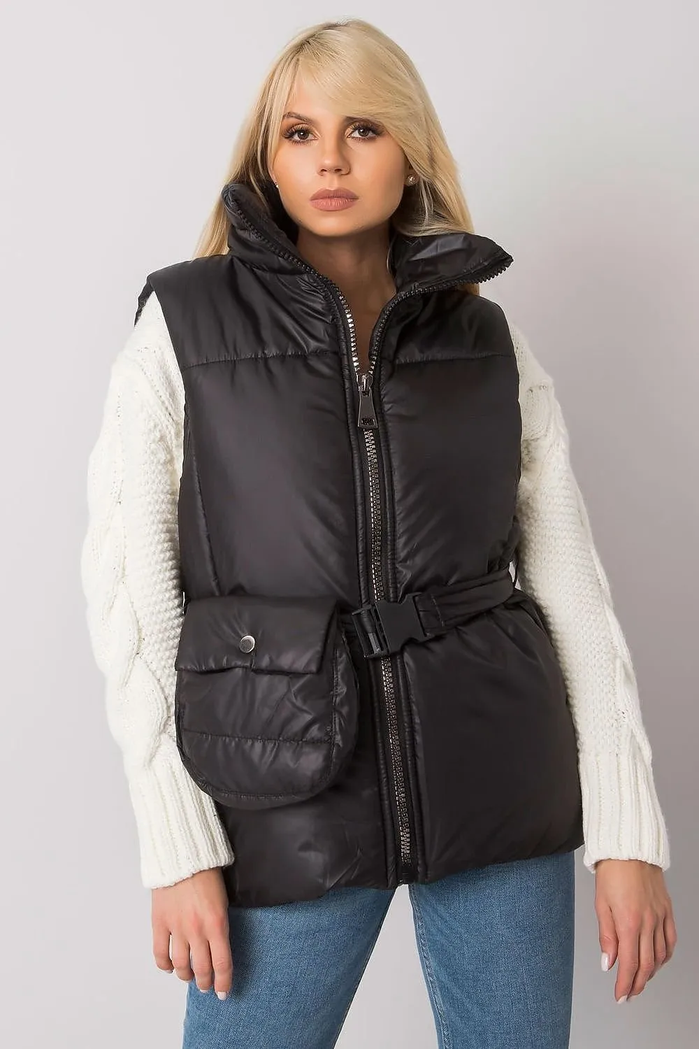 Ex Moda Puffer Vest With Fanny Pack