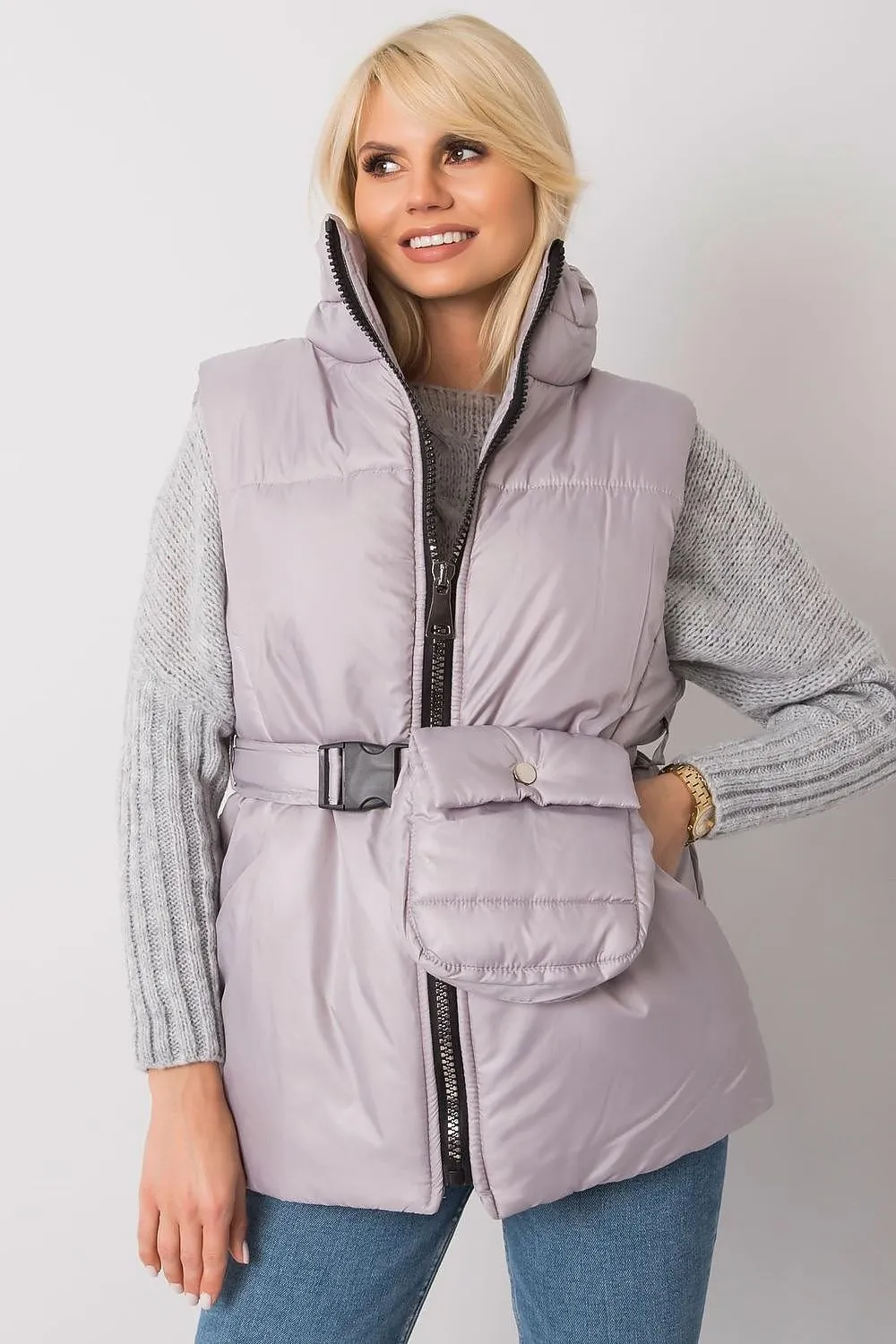 Ex Moda Puffer Vest With Fanny Pack