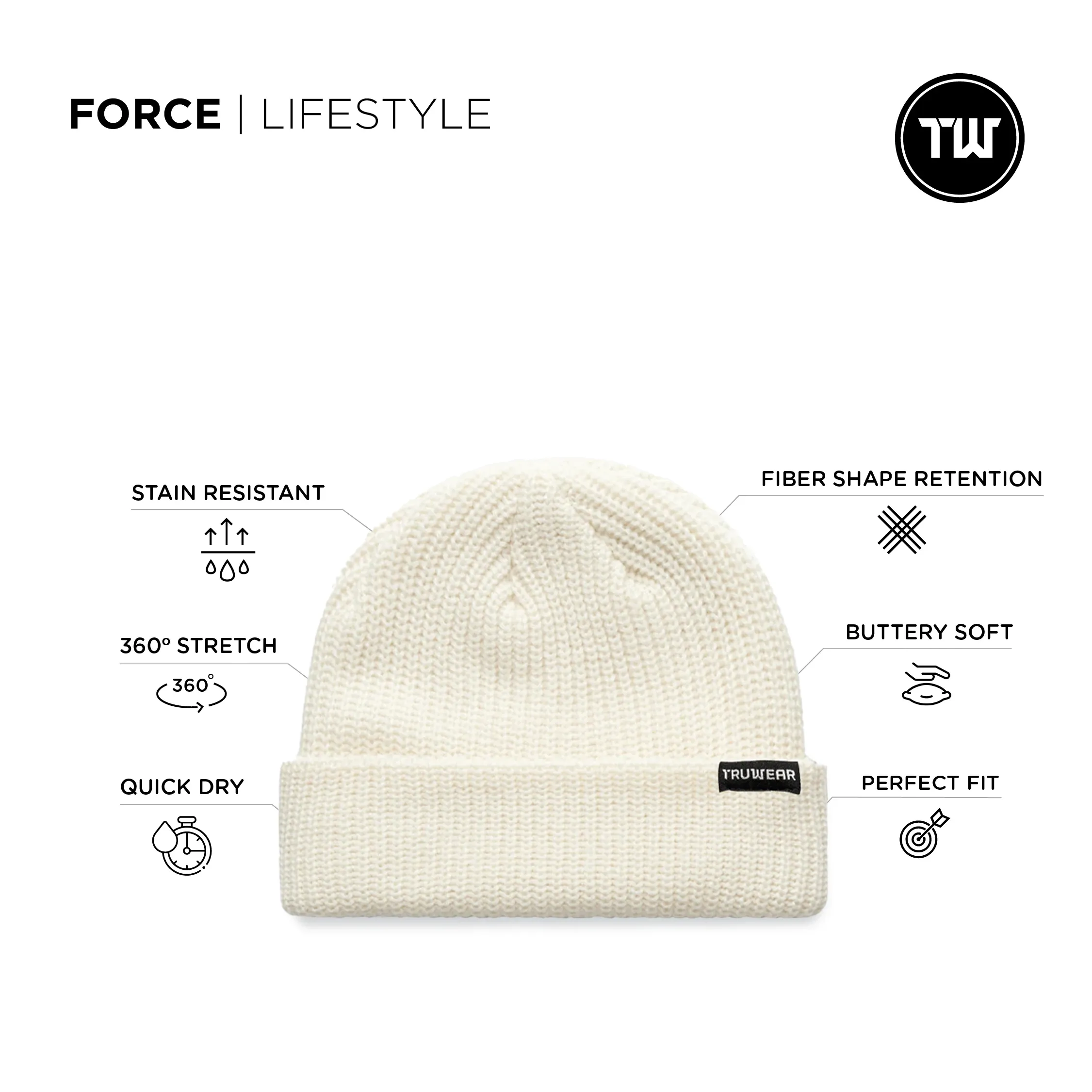 Force Lifestyle Cream Beanie