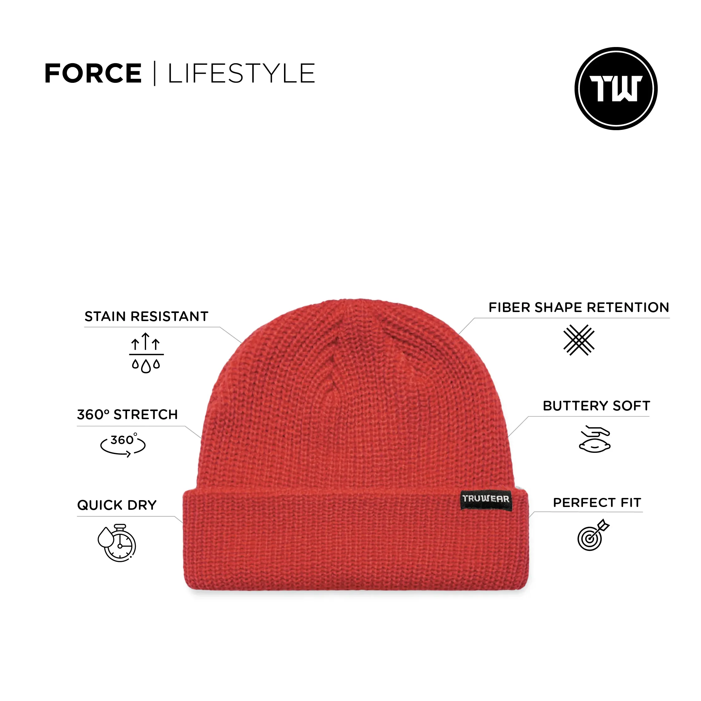 Force Lifestyle Red Beanie