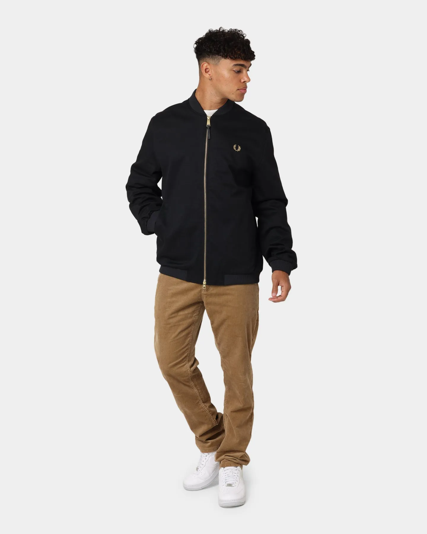 Fred Perry Twill Bomber Jacket Black