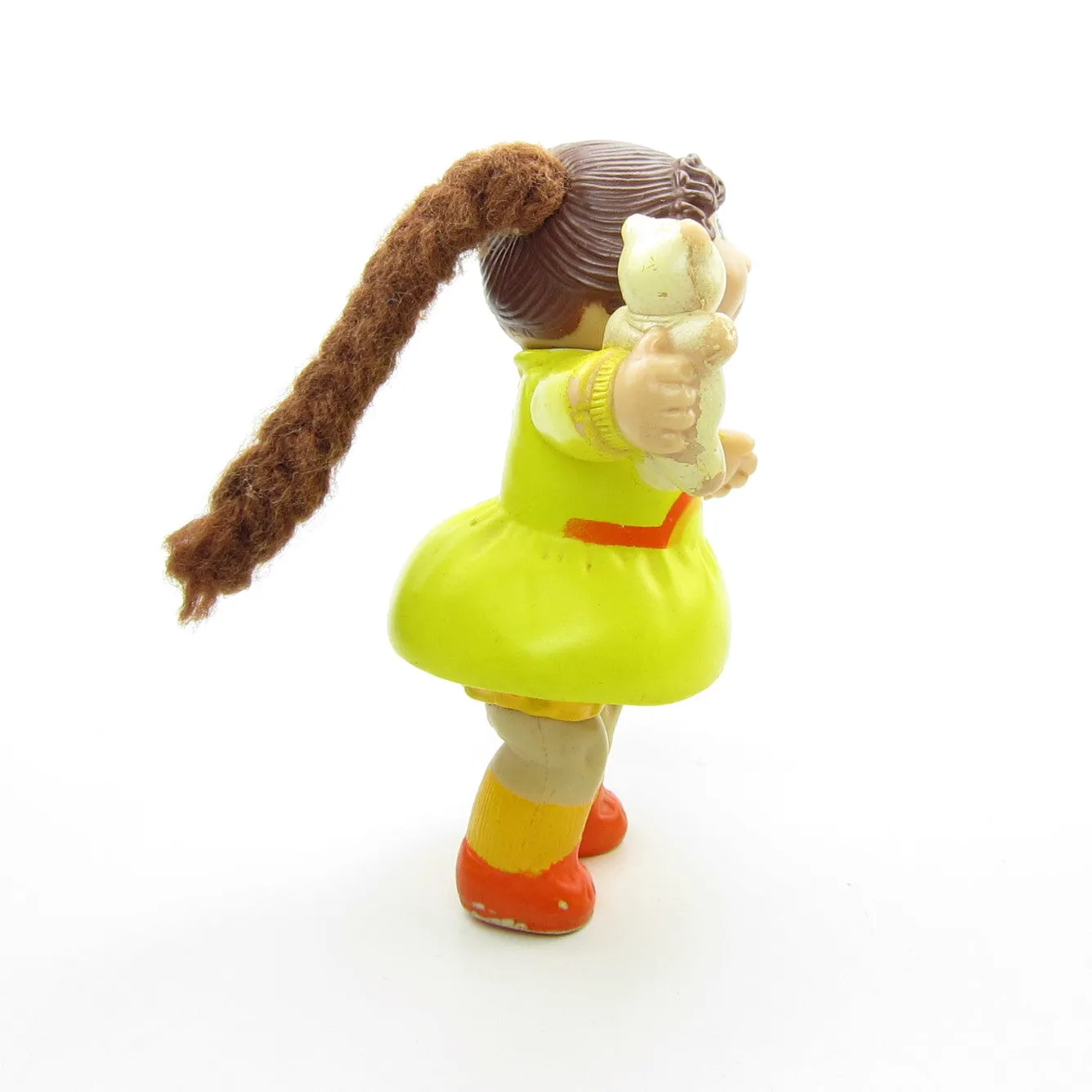 Girl with Brown Braids & Yellow Dress Vintage Cabbage Patch Kids Poseable Figure