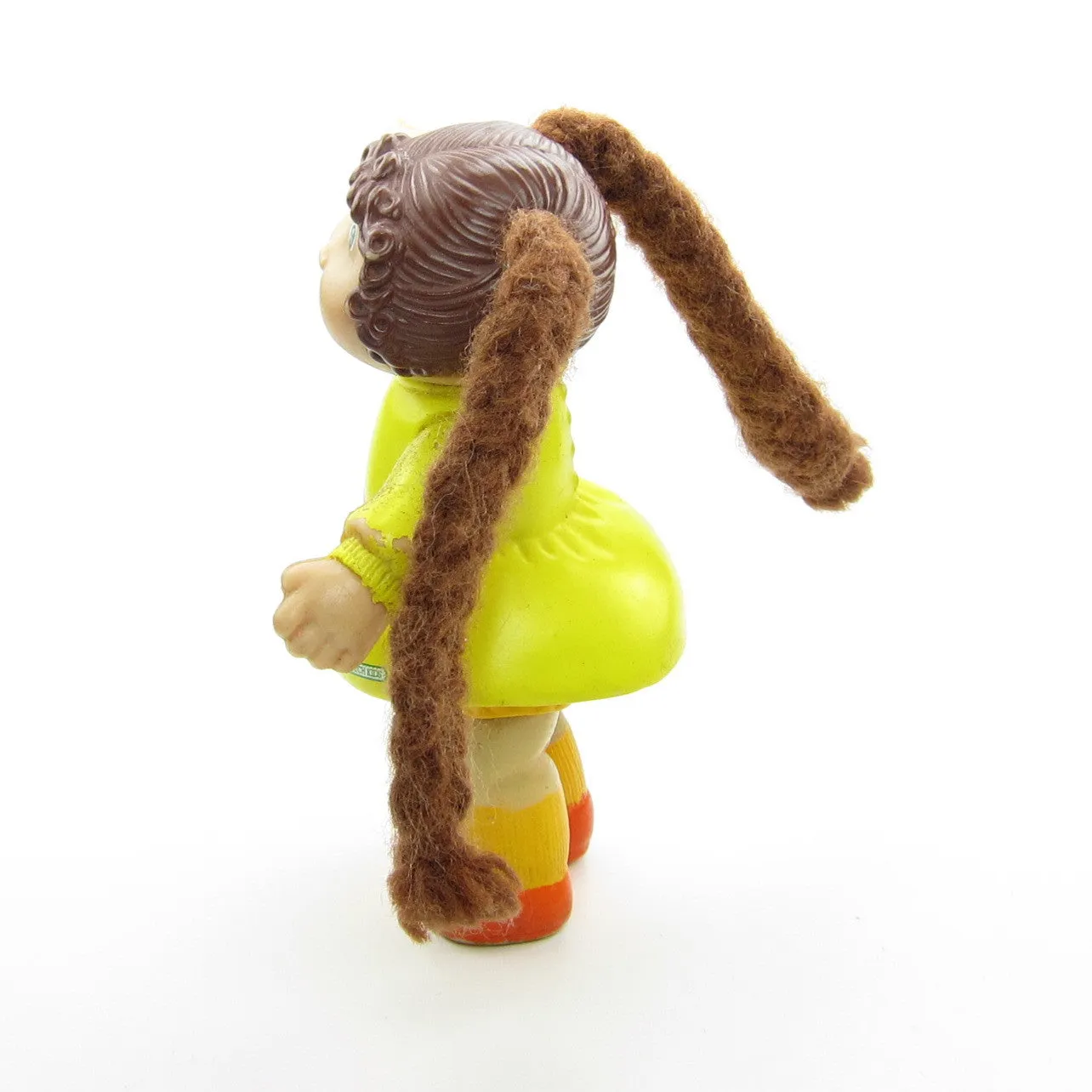 Girl with Brown Braids & Yellow Dress Vintage Cabbage Patch Kids Poseable Figure