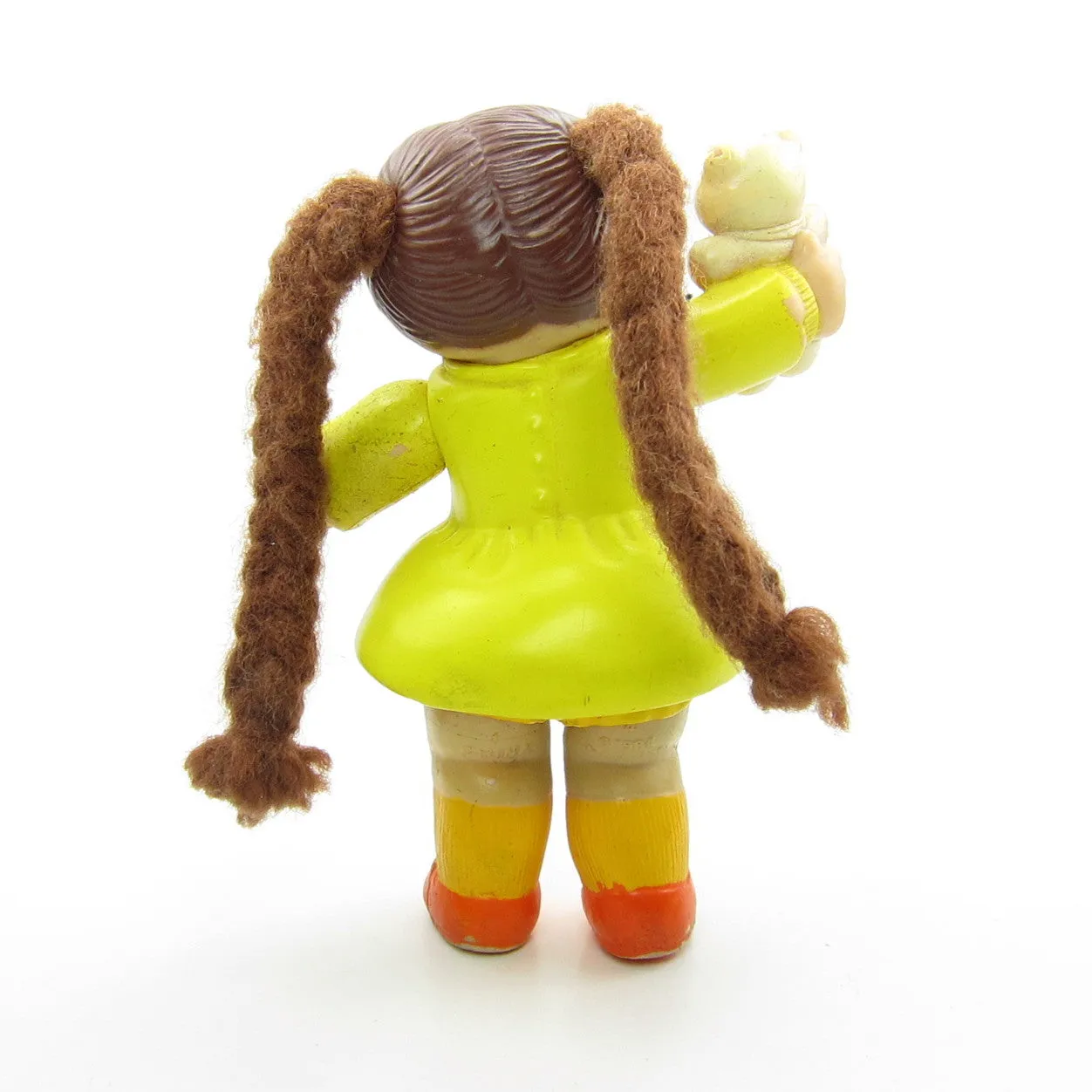 Girl with Brown Braids & Yellow Dress Vintage Cabbage Patch Kids Poseable Figure