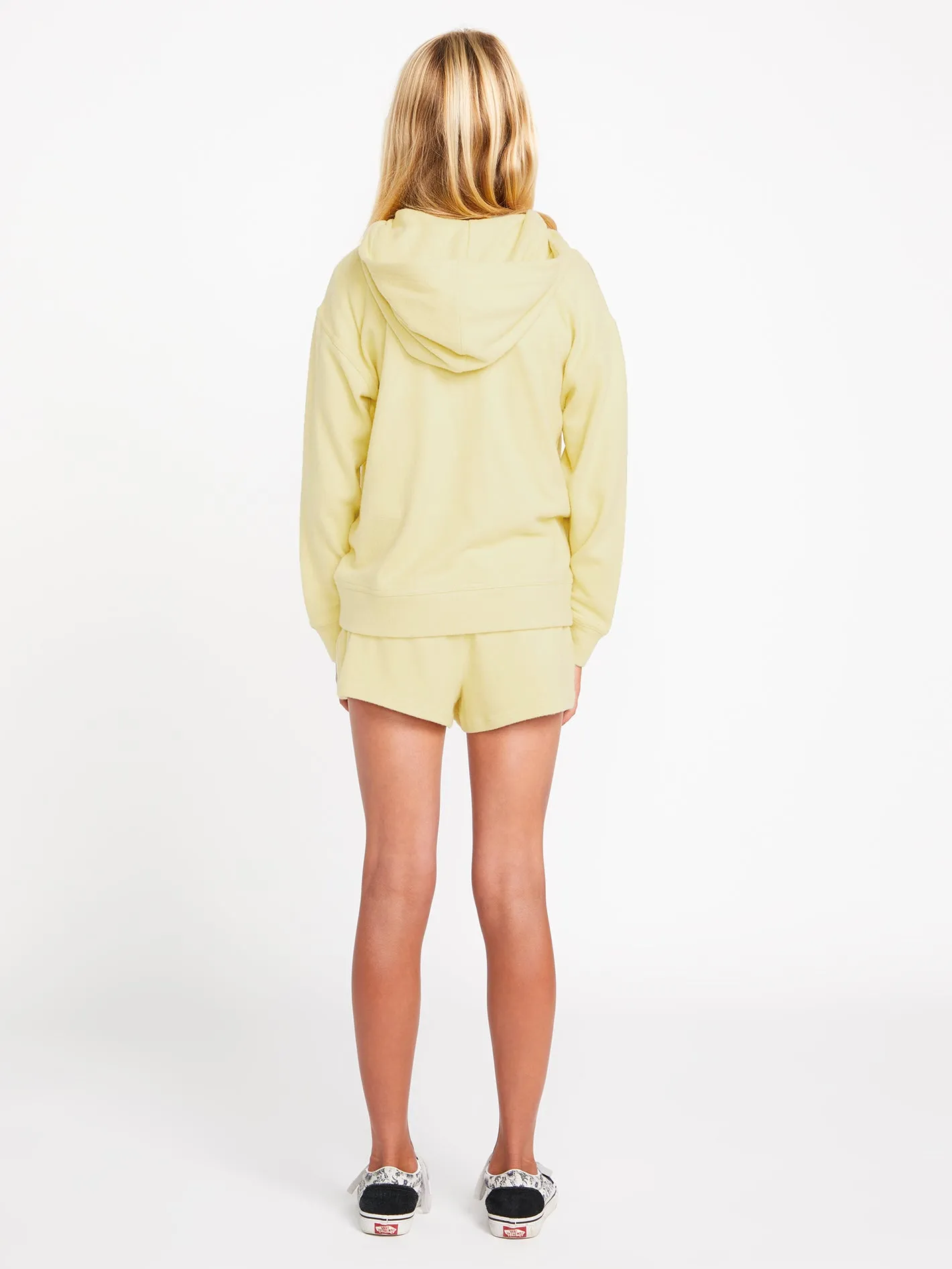 Girls Lived in Lounge Zip Fleece Jacket - Citron