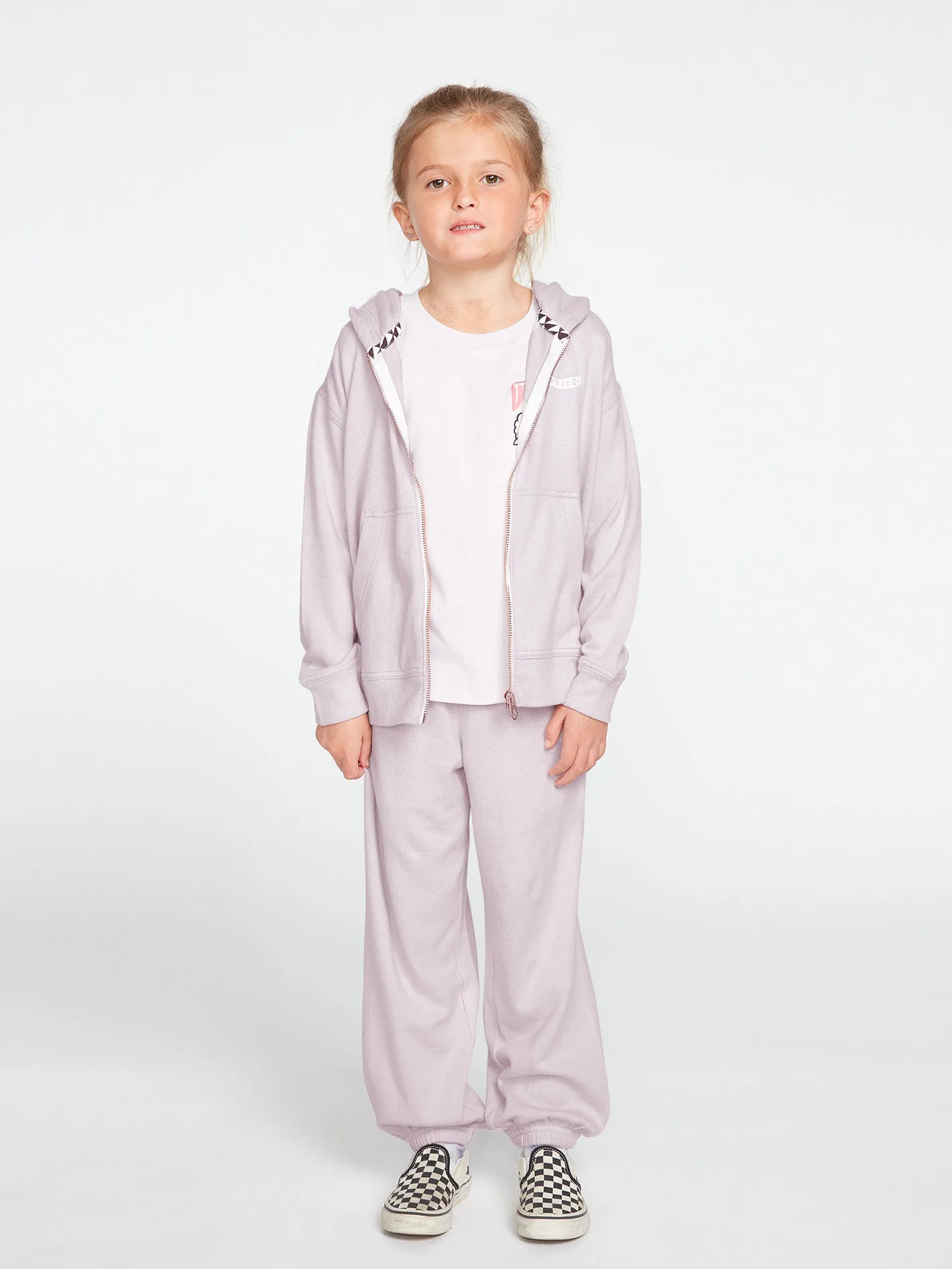 Girls Lived In Lounge Zip Fleece - Lavender