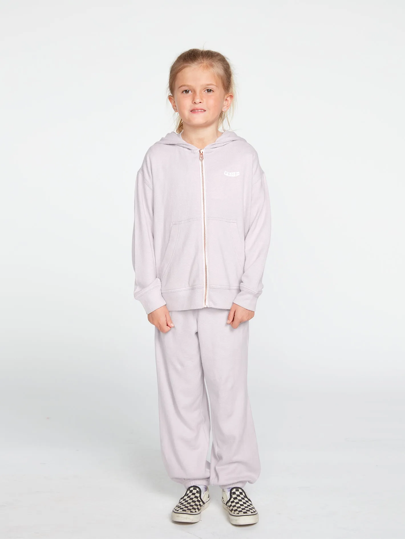 Girls Lived In Lounge Zip Fleece - Lavender