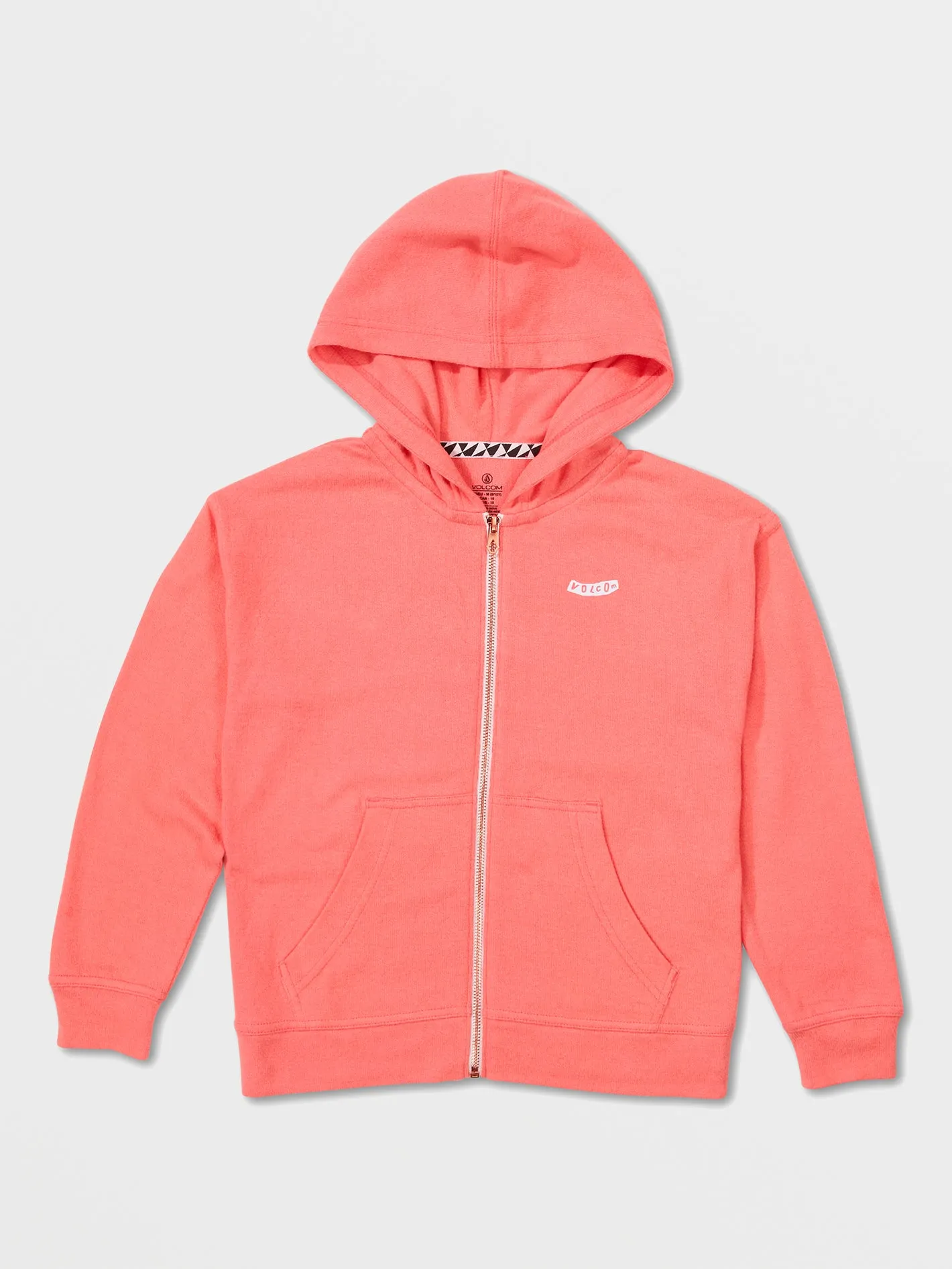 Girls Lived In Lounge Zip Sweatshirt - Electric Coral