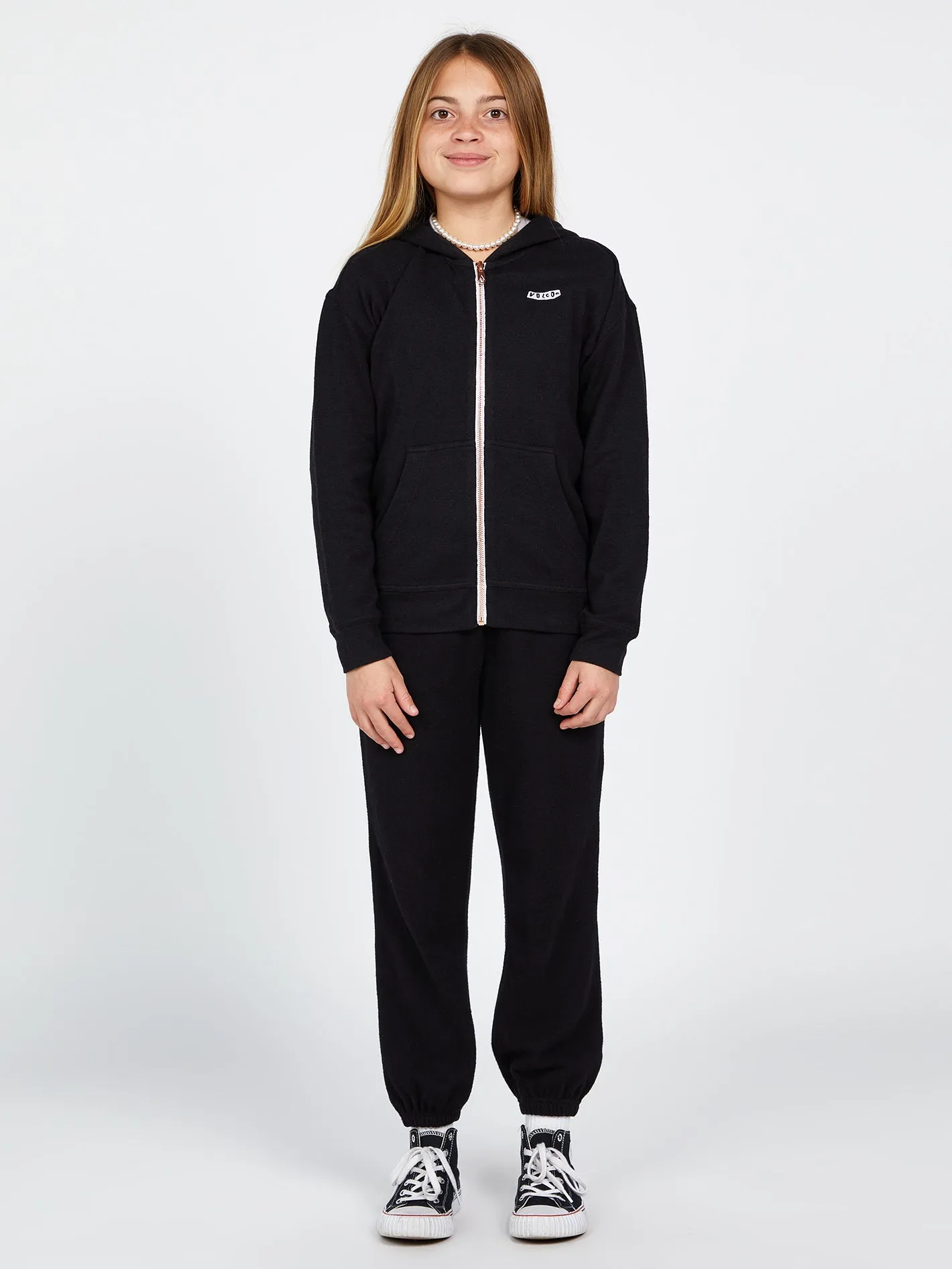 Girls Lived In Lounge Zip Up Hoodie - Black