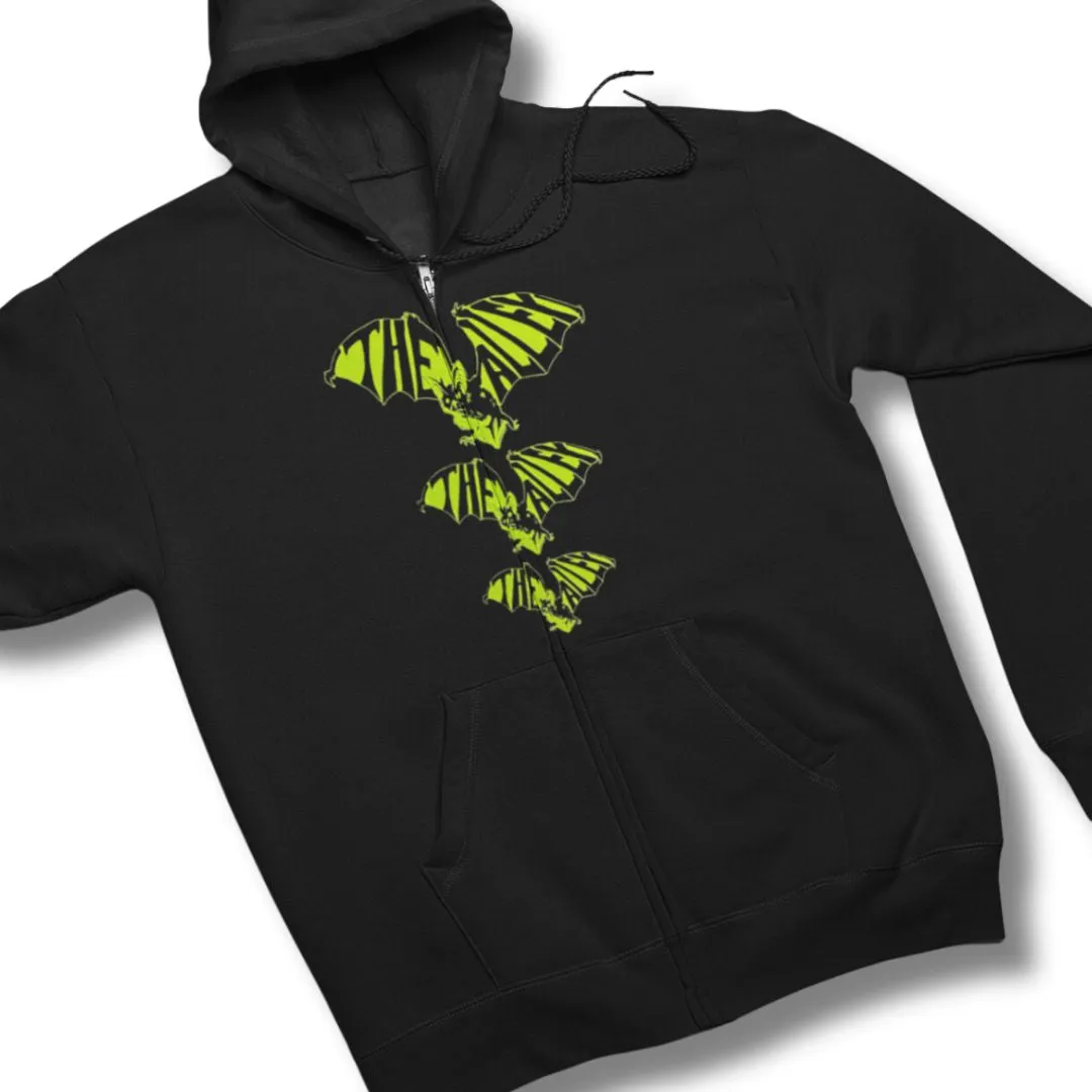 Glow In The Dark Bat Crazy Zip Up Hoodie