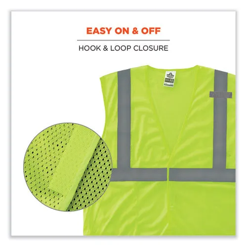 Glowear 8210hl-s Single Size Class 2 Economy Mesh Vest, Polyester, 3x-large, Lime, Ships In 1-3 Business Days