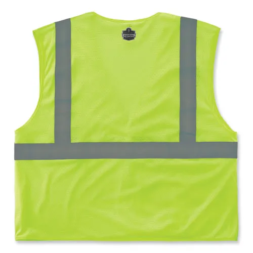 Glowear 8210hl-s Single Size Class 2 Economy Mesh Vest, Polyester, 3x-large, Lime, Ships In 1-3 Business Days