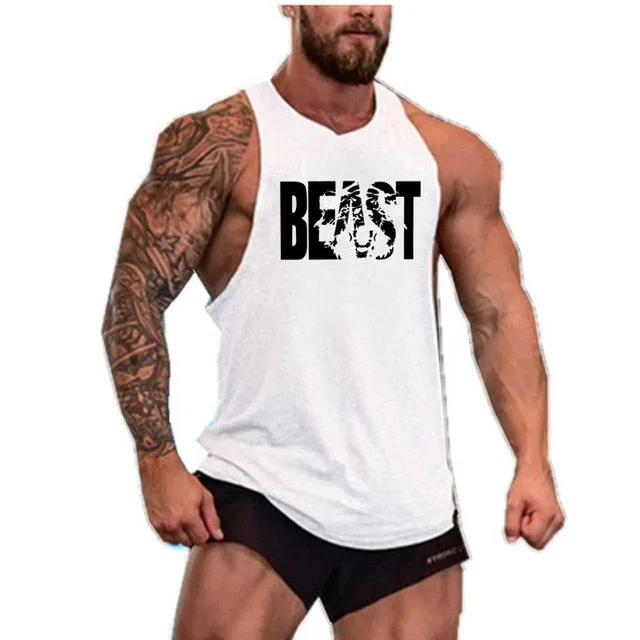 Gorilla wear fashion cotton sleeveless tank top men Fitness muscle shirt mens singlet Bodybuilding workout gym vest fitness men