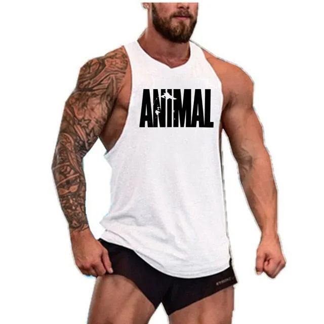 Gorilla wear fashion cotton sleeveless tank top men Fitness muscle shirt mens singlet Bodybuilding workout gym vest fitness men