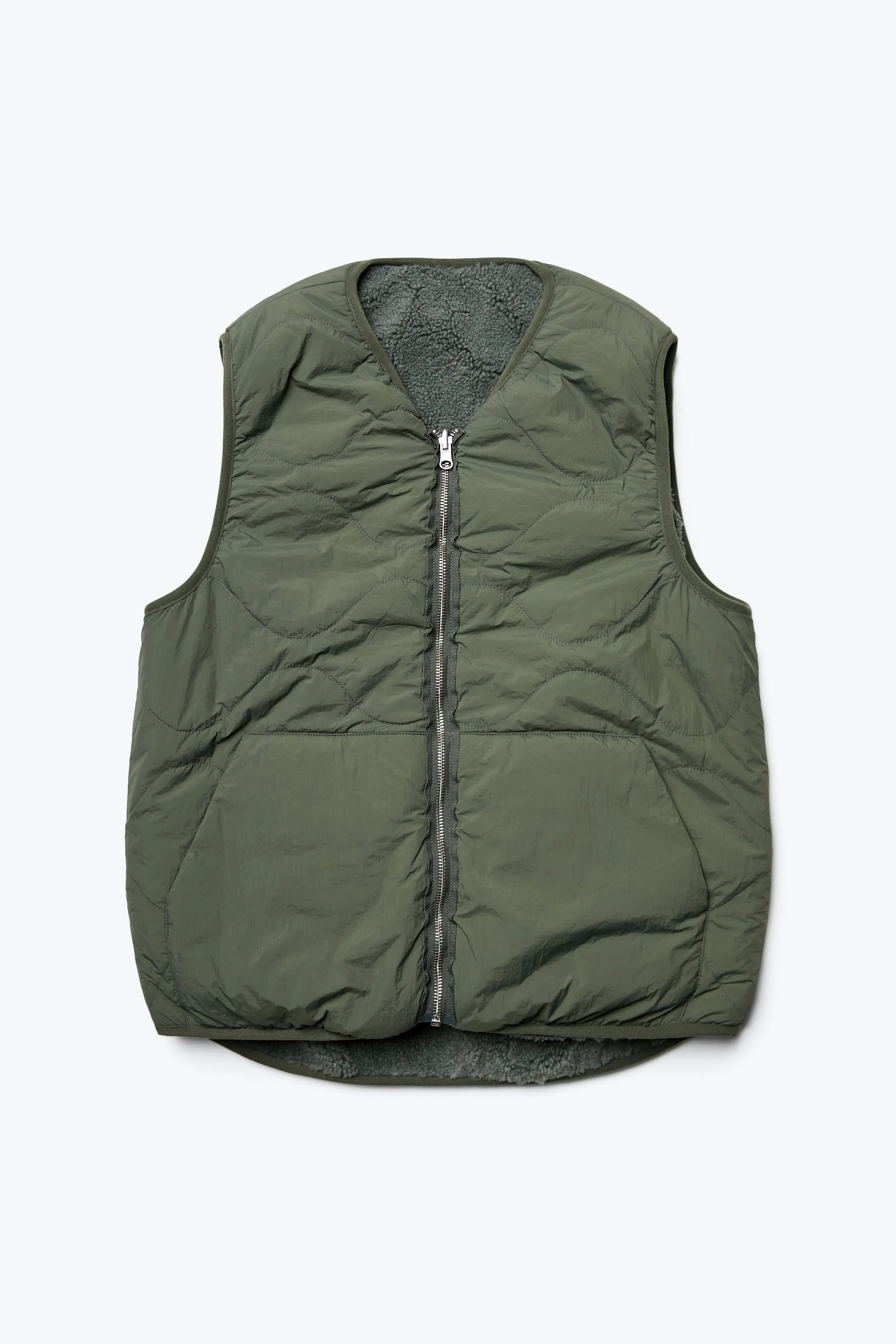 Hearth Shearling Vest Petrol Green