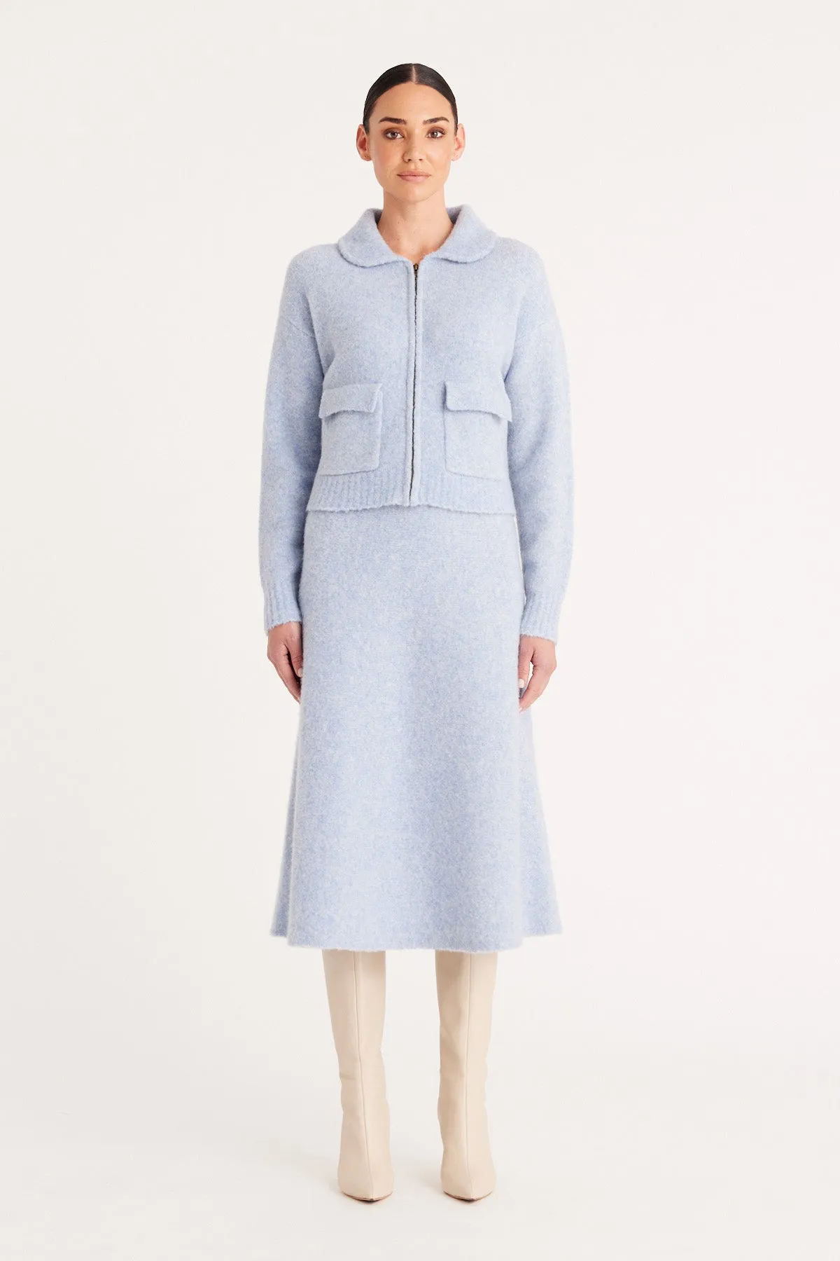 Ilona Wool Skirt - Sky