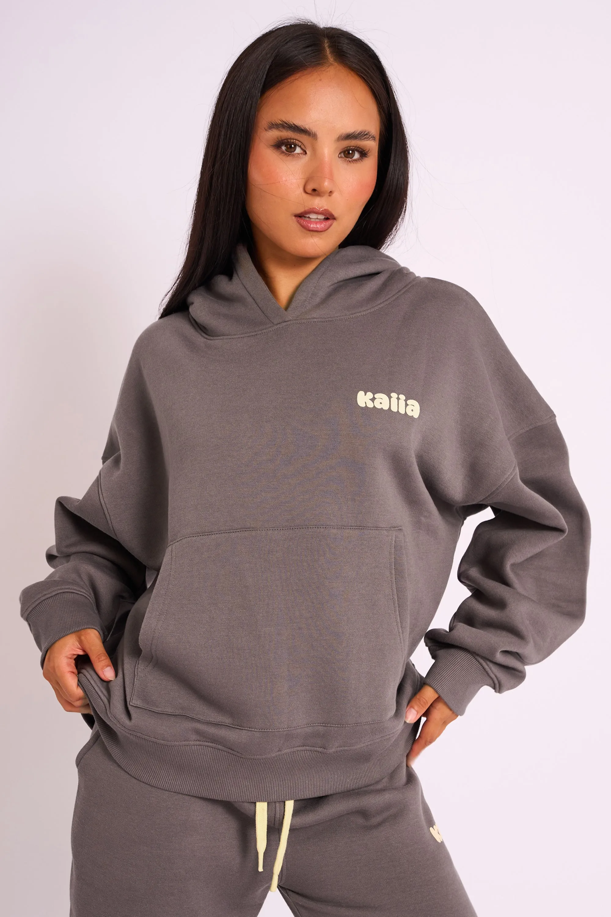 Kaiia Studio Oversized Hoodie Dark Grey