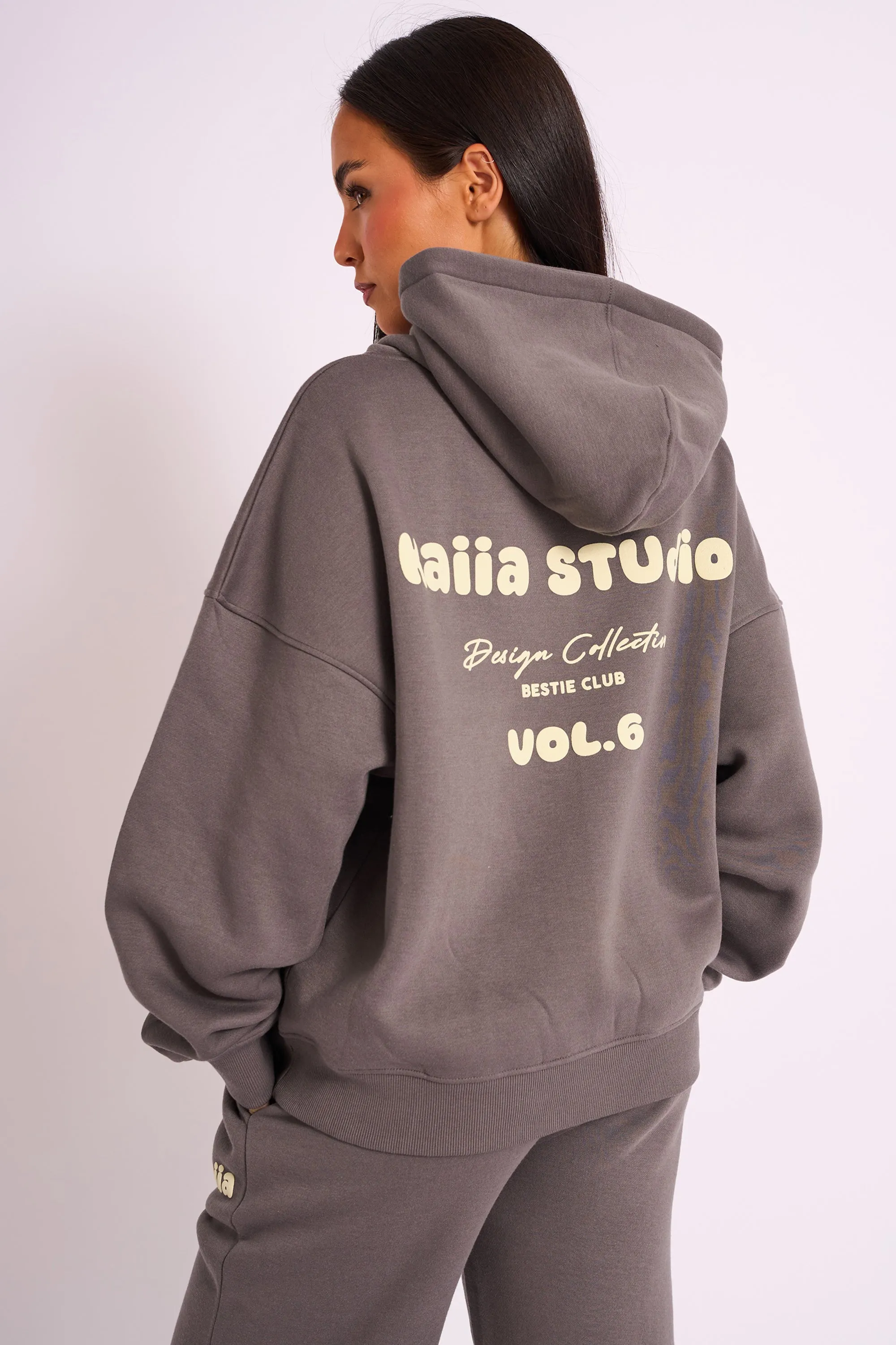 Kaiia Studio Oversized Hoodie Dark Grey