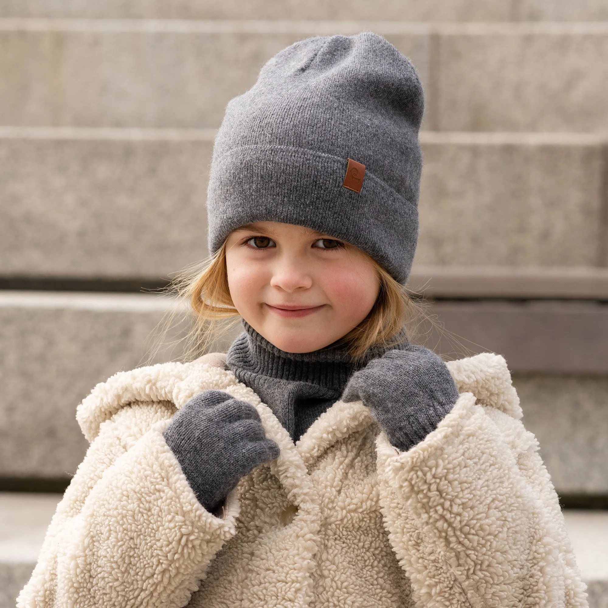 Kids' Knit Beanie & Gloves 2-Piece