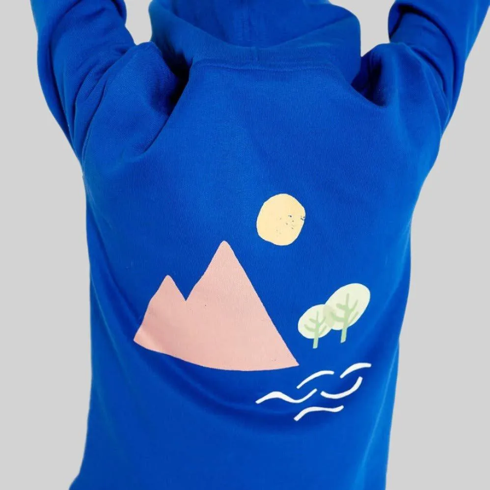 Kids' Organic Cotton Blue Hoodie