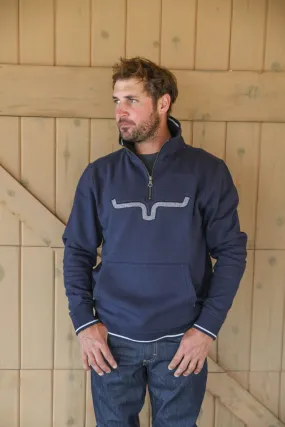 Kimes Ranch Mens Filmore Navy Heather Cotton blend Hoodie