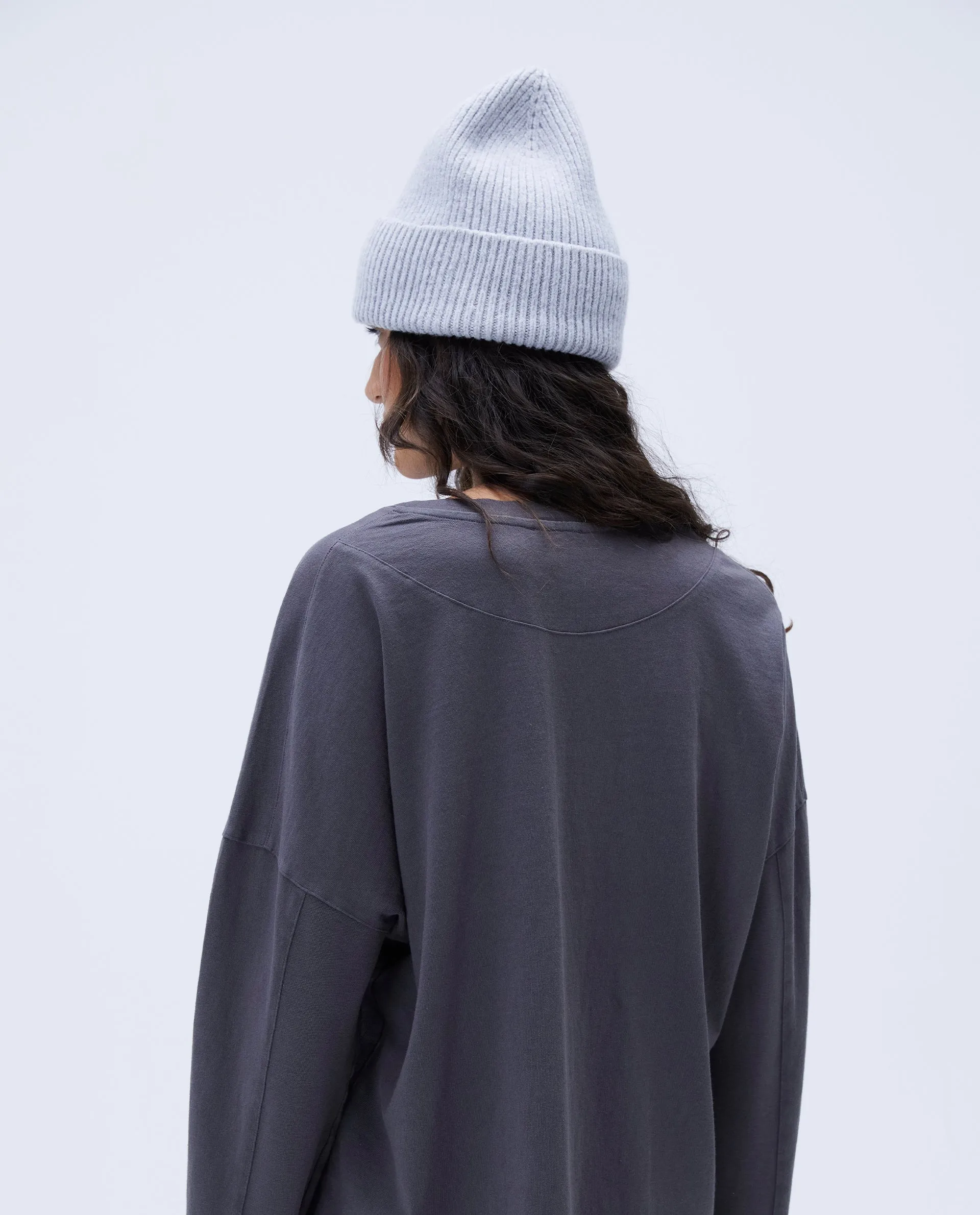 Knit Beanie - Light Grey Melange