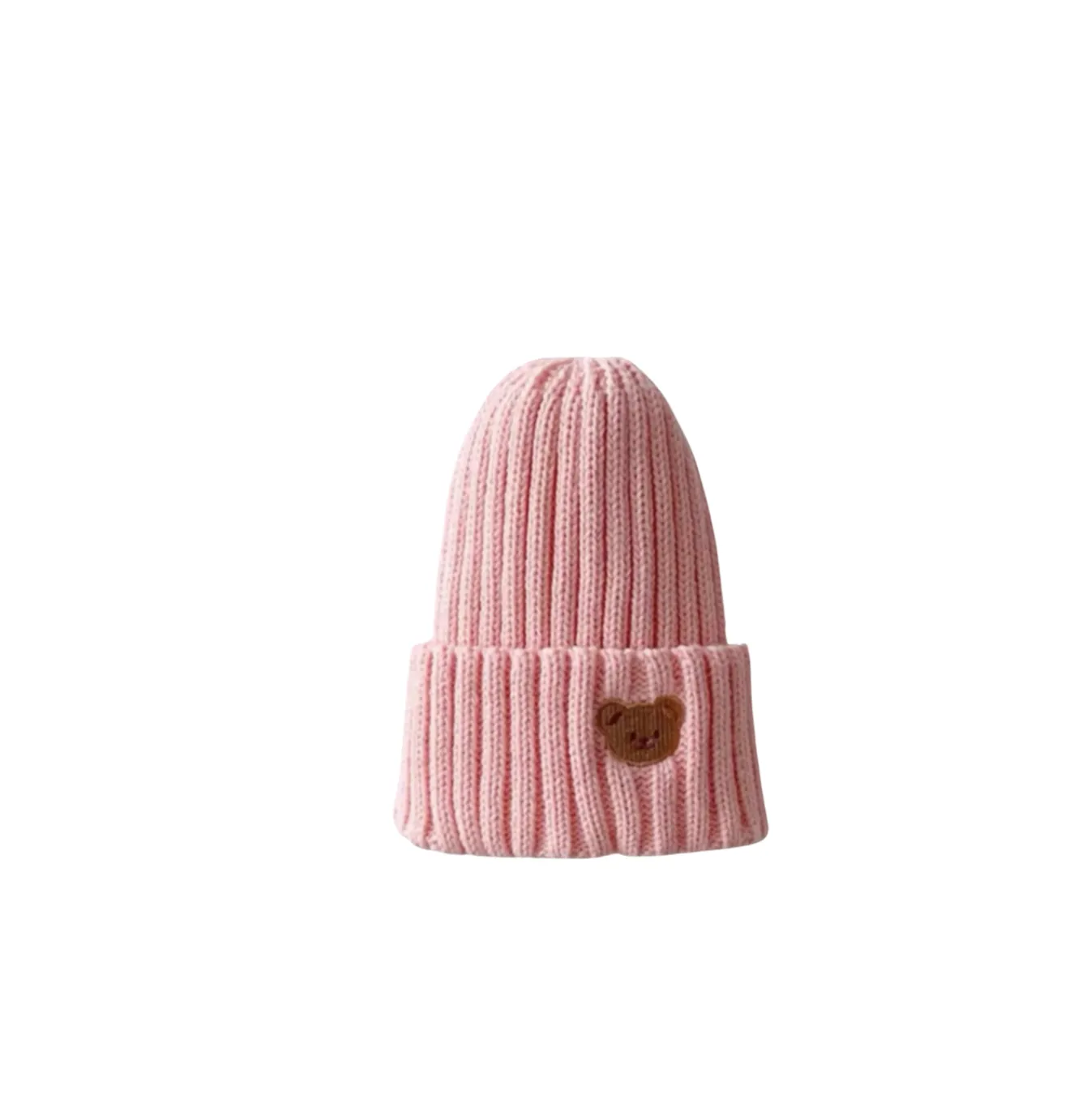 Knit Bear Embroidery Kids Hat