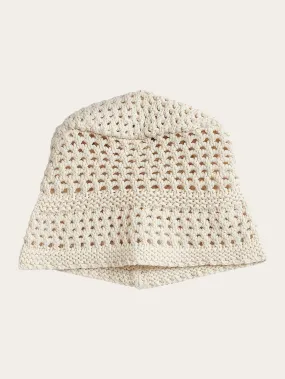 Knitted buket hat - GOTS/Vegan - Egret